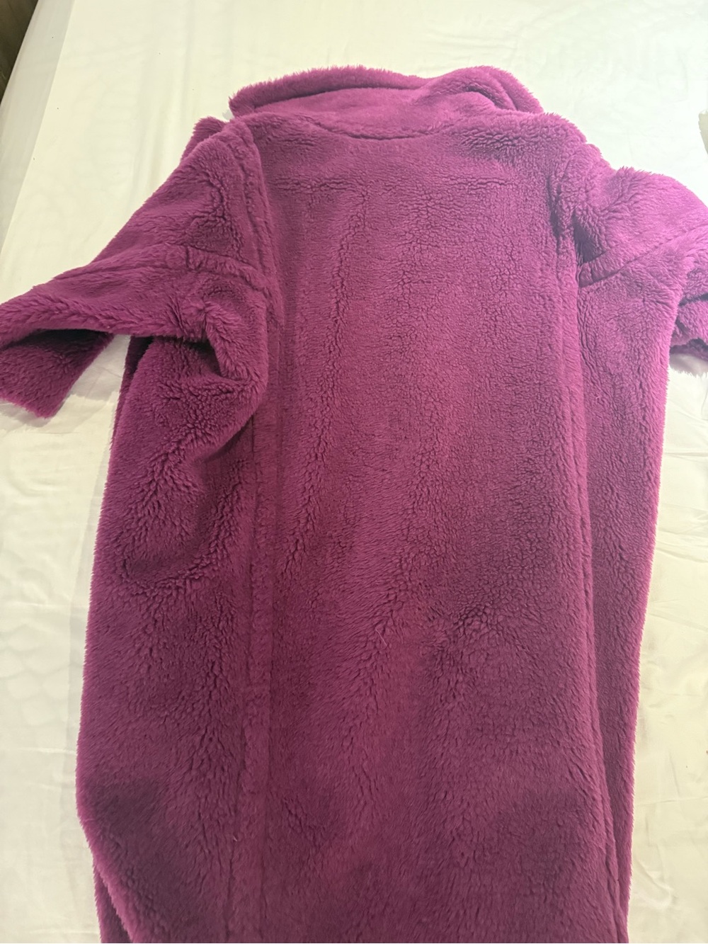 MaxMara Plush Teddy Coat in Raspberry - Picture 4 of 8